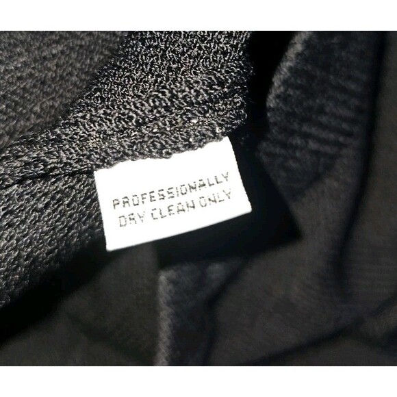 St. John Size 10 Classic Santana Knit Solid Black Pants Straight Leg Pull On - Picture 16 of 16